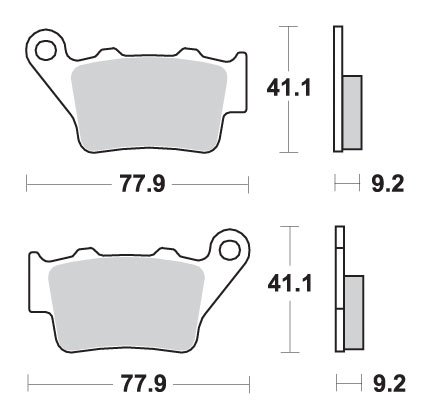 WR 125 (1996 - 2013) sukepintos bekelės stabdžių kaladėlės | SBS