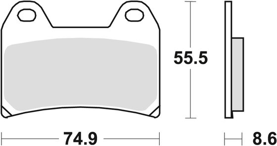 NUDA 900 (2013 - 2013) universalios organinės standartinės stabdžių trinkelės | TRW