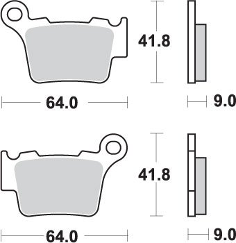 CR 125 (2005 - 2013) sukepintos bekelės stabdžių kaladėlės | SBS