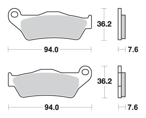 CR 125 (1996 - 2013) lenktyninės sukepintos stabdžių trinkelės | SBS