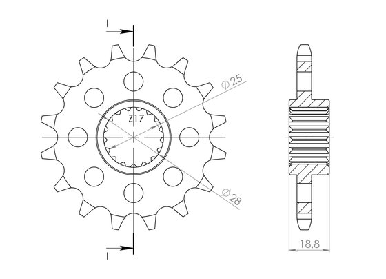 NUDA 900 (2013 - 2014) supersprox front sprocket 704.17 | Supersprox