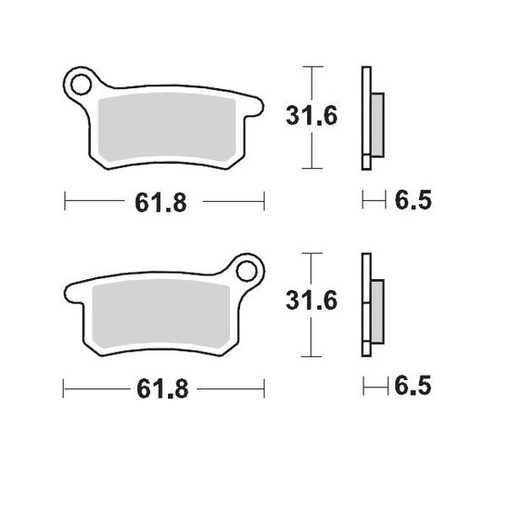 TC 65 (2017 - 2022) sintered metal racing brake pads | MOTO-MASTER