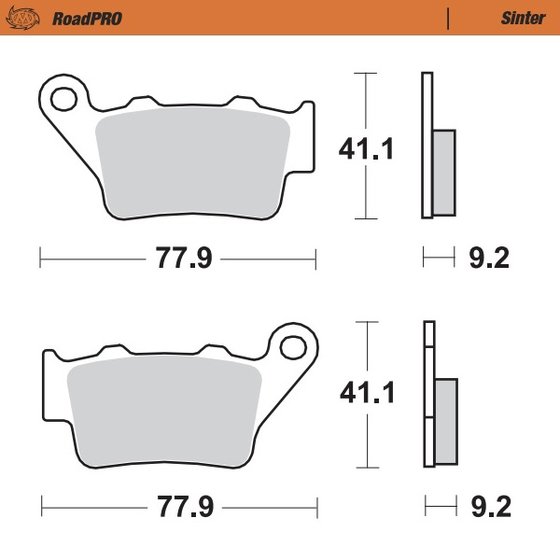 TR 650 STRADA (2013 - 2013) sintered rear brake pad | MOTO-MASTER