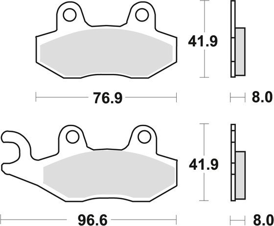 TE 410 (1995 - 1996) sintered metal brake pad | TRW